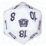 Dado D20 de Ninth Edition blanco