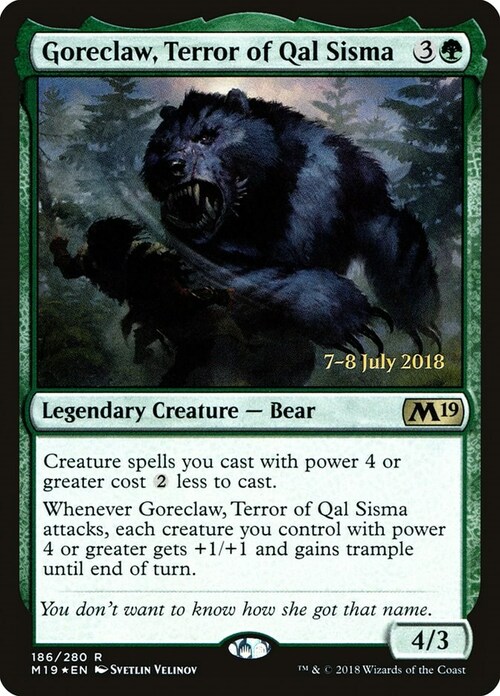 Goreclaw, Terror of Qal Sisma Card Front