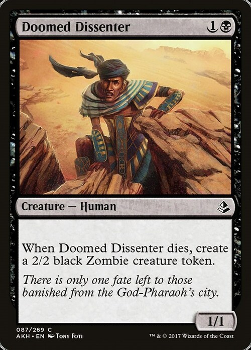 Doomed Dissenter Card Front