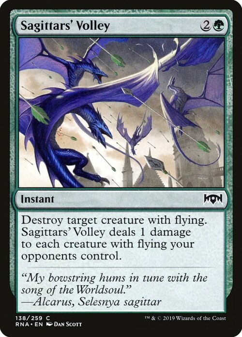 Sagittars' Volley Card Front