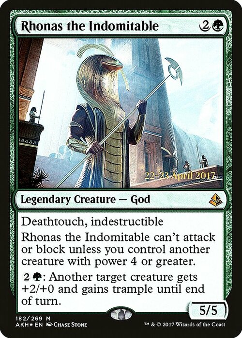 Rhonas the Indomitable Card Front