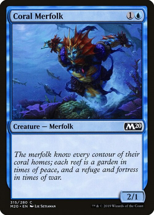 Coral Merfolk Card Front