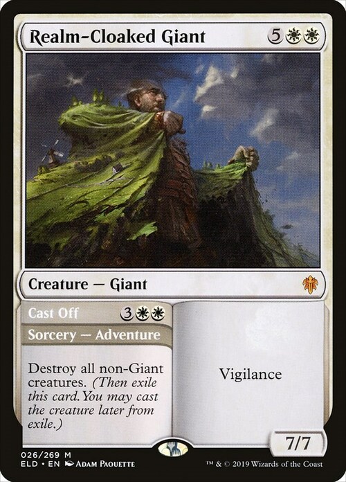 Realm-Cloaked Giant // Cast Off Card Front