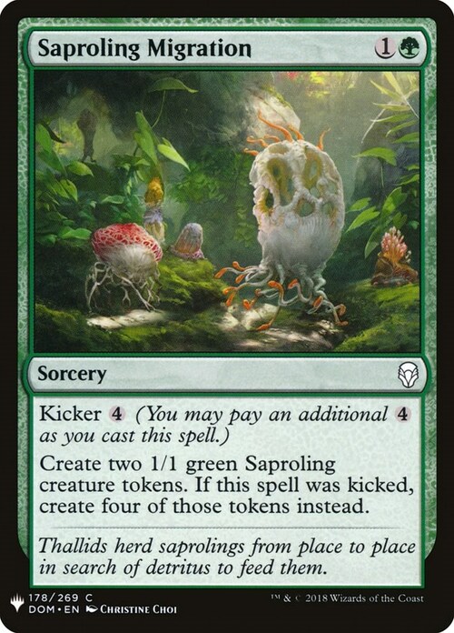 Saproling Migration Card Front