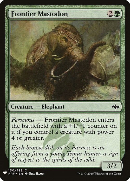 Mastodonte di Frontiera Card Front