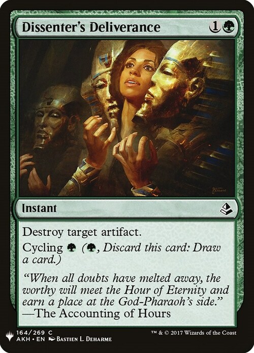 Dissenter's Deliverance Card Front