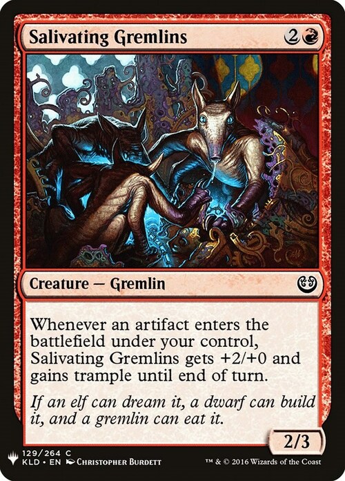 Salivating Gremlins Card Front