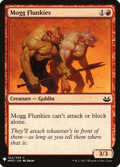 Mogg Tirapiedi Card Front