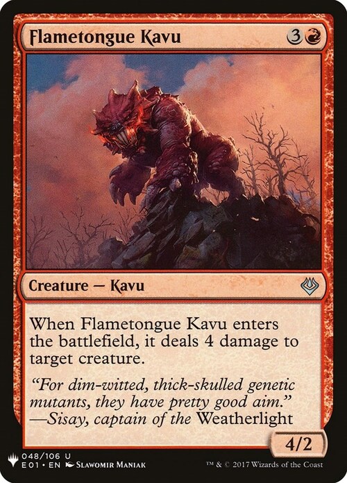 Flametongue Kavu Card Front