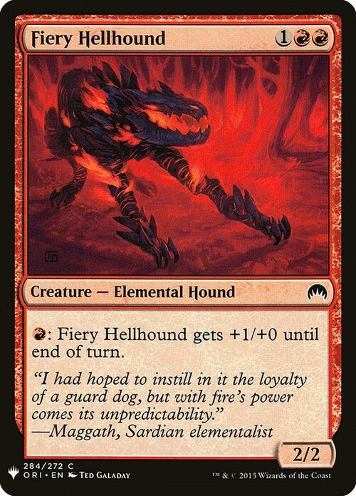 Fiery Hellhound Card Front