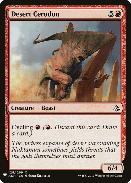 Cornodonte del Deserto Card Front