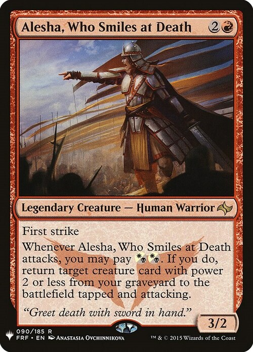 Alesha, Who Smiles at Death Card Front