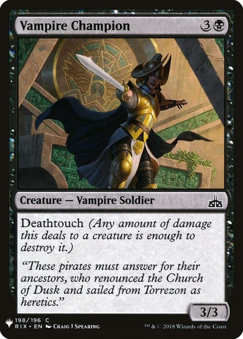 Campionessa Vampira Card Front