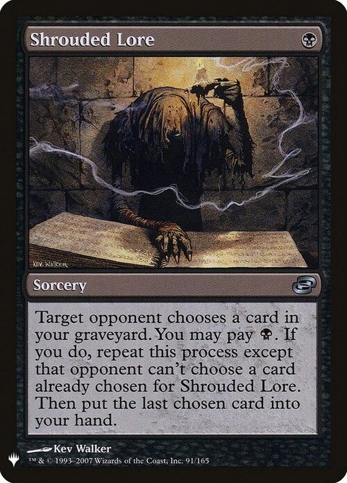 Shrouded Lore Card Front