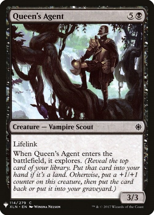 Queen's Agent Card Front