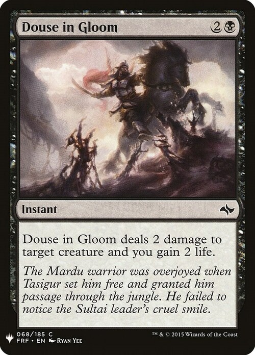 Douse in Gloom Card Front