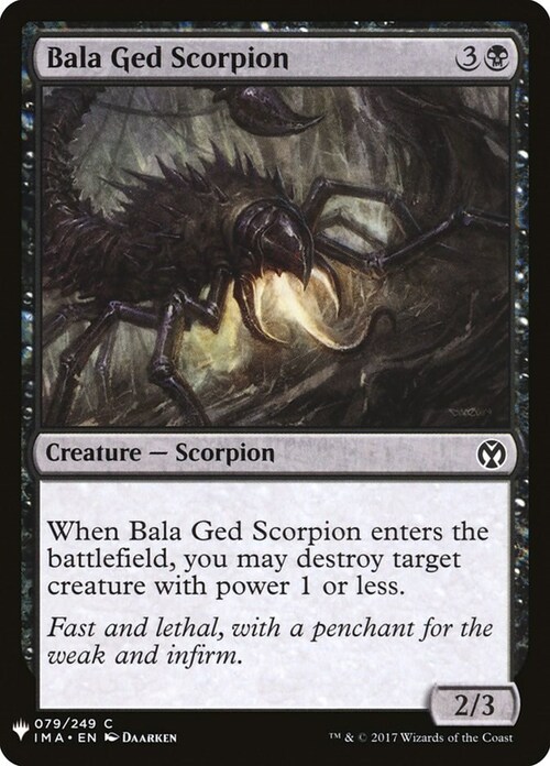 Bala Ged Scorpion Card Front