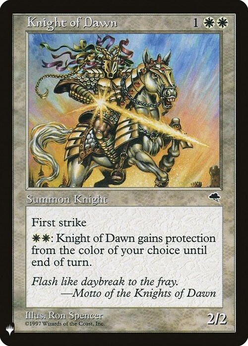 Knight of Dawn Card Front