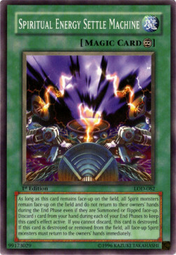 Spiritual Energy Settle Machine Card Front