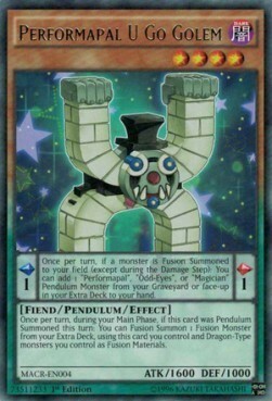 Performapal U Go Golem Card Front