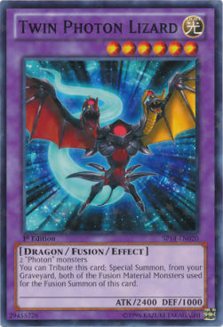 Twin Photon Lizard Card Front