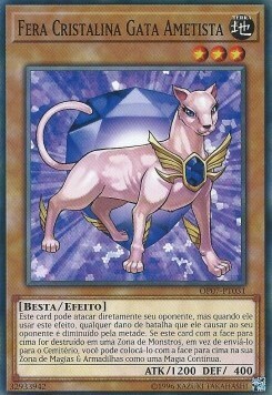 Crystal Beast Amethyst Cat Card Front