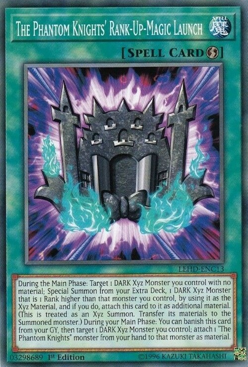 The Phantom Knights' Rank-Up-Magic Launch Card Front