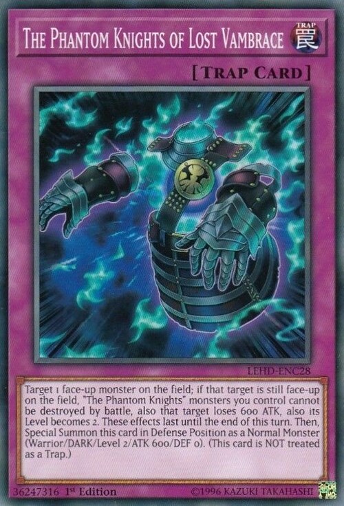 The Phantom Knights of Lost Vambrace Card Front