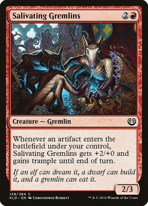 Salivating Gremlins Card Front