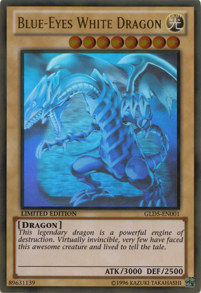 Drago Bianco Occhi Blu Card Front