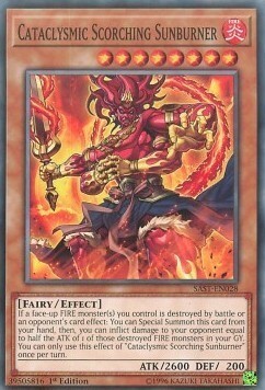 Cataclysmic Scorching Sunburner Card Front