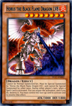 Horus the Black Flame Dragon LV8 Card Front