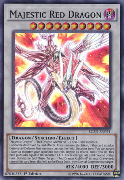 Majestic Red Dragon Card Front