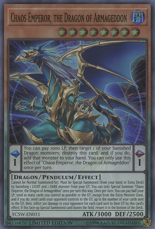 Chaos Emperor, the Dragon of Armageddon Card Front