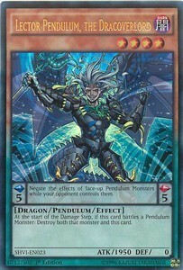 Lector Pendulum, the Dracoverlord Card Front