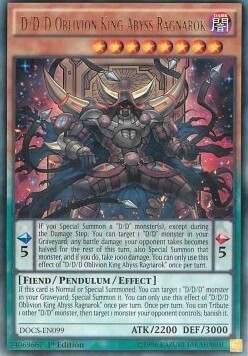 D/D/D Oblivion King Abyss Ragnarok Card Front