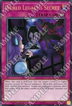 World Legacy's Secret Card Front