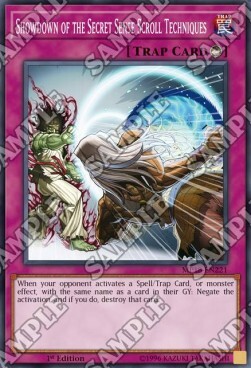 Showdown of the Secret Sense Scroll Techniques Card Front