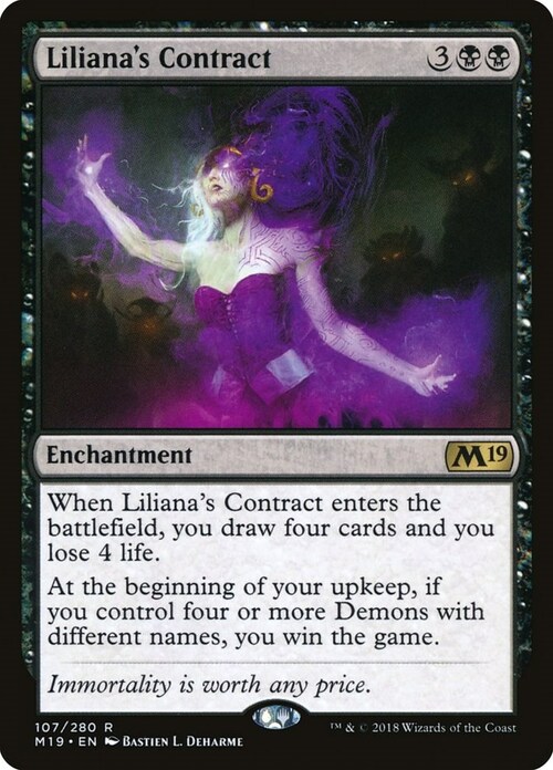 Liliana's Contract Card Front