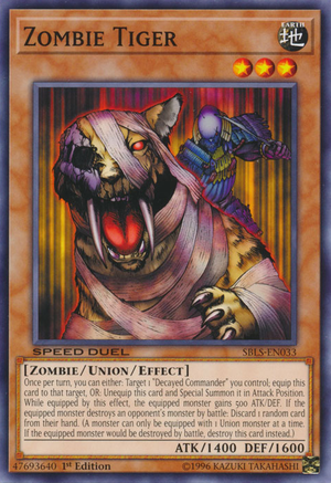 Zombie Tiger Card Front