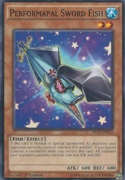 Performapal Sword Fish Card Front