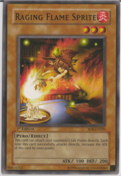 Raging Flame Sprite Card Front