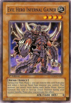 Evil HERO Infernal Gainer Card Front