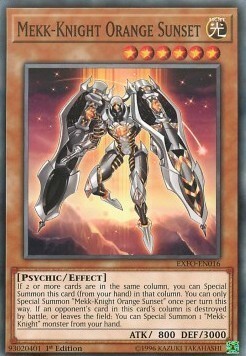 Mekk-Knight Orange Sunset Card Front