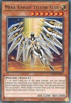 Mekk-Knight Yellow Star Card Front