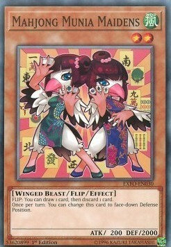 Mahjong Munia Maidens Card Front