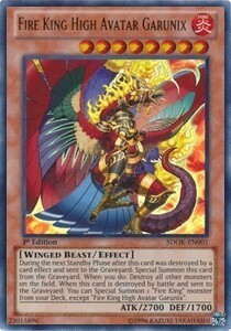 Fire King High Avatar Garunix Card Front