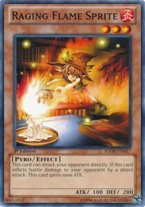 Raging Flame Sprite Card Front