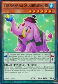 Performapal Splashmammoth Card Front