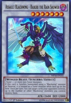 Assault Blackwing - Raikiri the Rain Shower Card Front